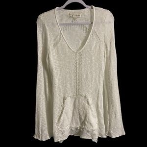 Vintage Havana Open Knit Long Sleeve Sweater Sz M